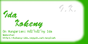 ida kokeny business card